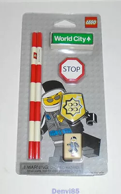 HTF! 2004 LEGO Pencil Set W/Erasers & Sharpener! NEW! • $14.99