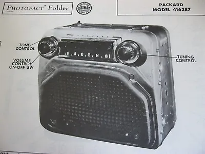 1951 1952 Packard 416387 Radio Photofact • $10