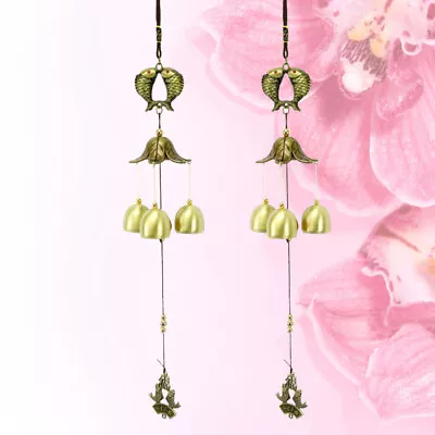  2 Pcs Metal Wind Chimes Japanese Household Decor Home Decoration Ornament • £11.39