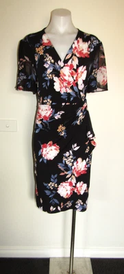 $36 • Buy Jacqui E Size L Approx 16 Cocktail Evening Wedding Dinner Party Floral Dress