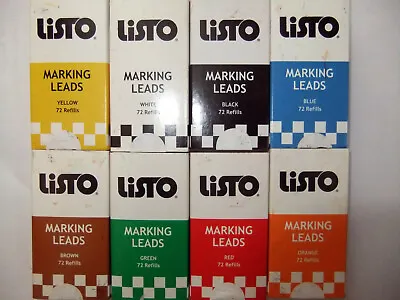 £4.45 • Buy Listo Chinagraph Pencil Marking Lead Refills Pack Of 8 Leads