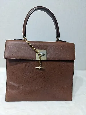 Vintage Celine Shoulder GANCINO Bag Chain Mantel Brown • $170