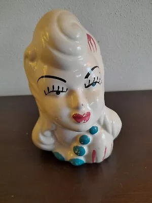 Vintage Lady Head Vase  7   • $10