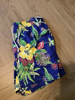 Polo Ralph Lauren Fully Lined Floral Swim Shorts Side Pockets UK MEDIUM • £44