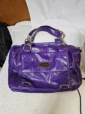 Via Spiga Handbag Purse Leather Purple Violet • $24.99