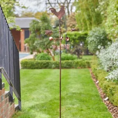 Smart Garden Cockerel Windvane Wind Spinner 1.7m X 25cm Garden Decor Weathervane • £20.29