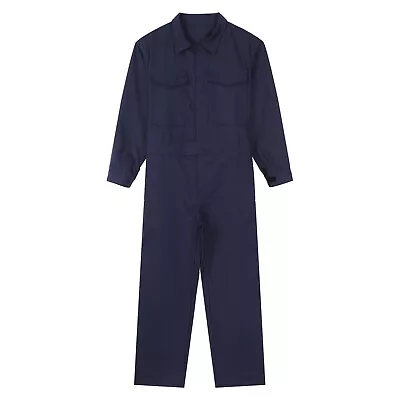 Men's Long Sleeve Work Jumpsuit Zip-Front Work Coverall Mechanic Uniform&Pockets • $37.25