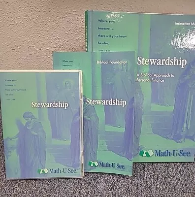 Math-U-See Stewardship Set Home School Instruction Manual Foundation DVD • $33.33