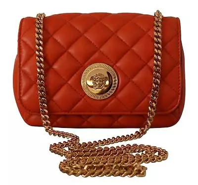 Versace Red Nappa Leather Medusa Small Crossbody Bag • $1286.10