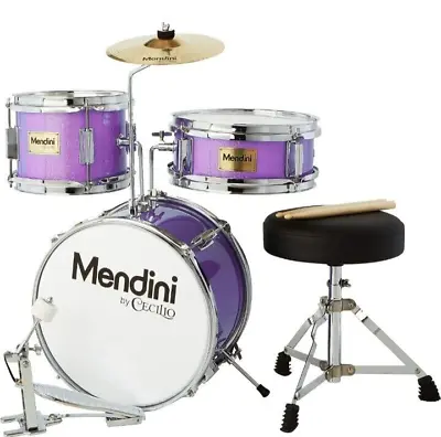 DRUM SET MENDINI By CECILIO Kids Junior Drum Set Metallic Purple **New Sealed** • $69.99