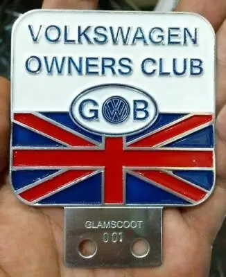 Vintage GB VW VOLKSWAGEN Car Club Badges In Badges & Mascots BRITAIN BUS THING • $43.97