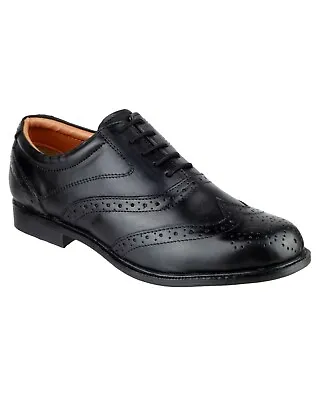 £29.99 • Buy Amblers Liverpool Black Leather Oxford Brogue Lace-up Wing-tip Non-safety Shoe