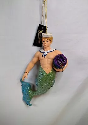December Diamonds Sammy The Sailor Merman Mermaid Ornament 2001 LGBTQ Christmas • $49.95