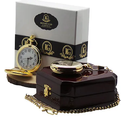 MUHAMMAD ALI Signed 24k Gold Pocket Watch With In Luxury Wood Gift Case Limited • $49.72