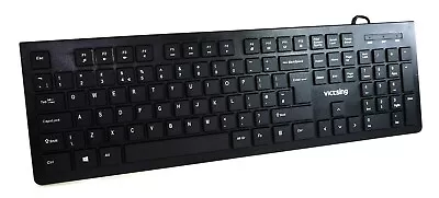 Keyboard UK Layout Compact Quiet Low Profile Chiclet Keys Spill Resist • £6.99