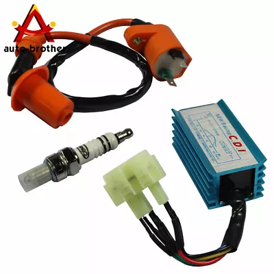 $11.97 • Buy Spark Plug Cdi Racing Ignition Coil For Gy6 Scooter Go Kart 50CC 125CC 150CC ATV