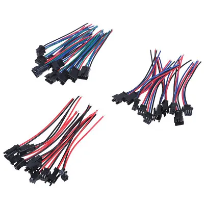 5Pairs SM 2Pin 3Pin 4Pin Male And Female LED Strip Wire Connector 20cm  HF TE-qe • $7.49