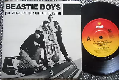 BEASTIE BOYS You Gotta Fight For Your Right To Party ~ RARE Australian PROMO 45 • $49.99