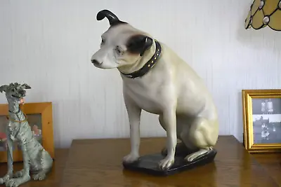 HMV Nipper Dog Figurine/Ornament/on Plinth 35CM TALL/ RECORD/         E116 • £274.99