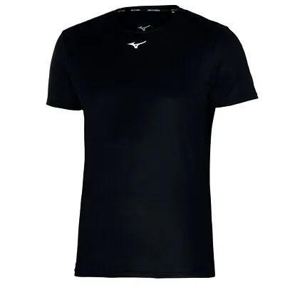 Mizuno Mens DRYAEROFLOW Gym T-Shirt - Black / RRP £30 • $31.57