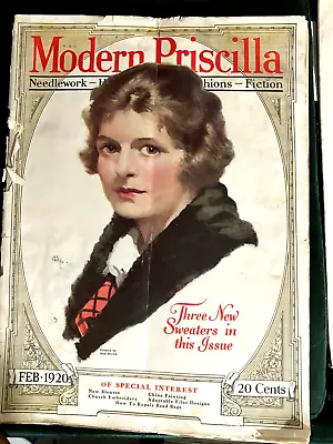 1920 FEB MODERN PRISCILLA  MAGAZINE WITH CREAM OF WHEAT AD By  FLORENCE WYMAN • $14.99