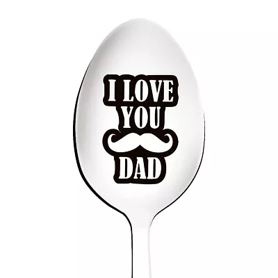 I Love You Dad Spoon Engraved Stainless Steel Funny Dad Gifts From Daughter ... • $16.65