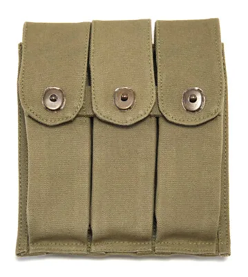 WW2 US Rigger Made M1 Carbine 3 Cell Magazine Pouch Marked JT&L 1944 • $26.99