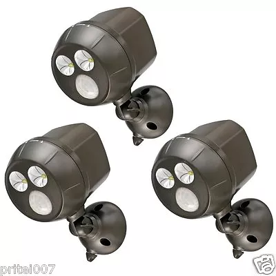 NEW Mr Beams MB390 3 PACK Waterproof LED Wireless PIR Motion Sensor Garage Shed • £125.10