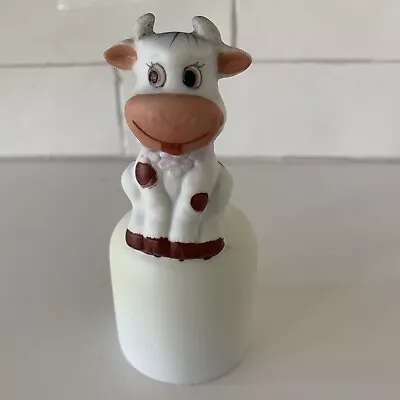 Vintage Bisque Porcelain Cow Bell 4½” Country Farm Decor Made In Korea • $8.99