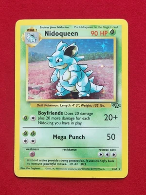 $11.49 • Buy Pokémon TCG Nidoqueen Jungle 7/64 Unlimited Holo Rare Vintage MP