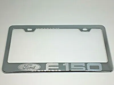 Ford F150 Mirror Chrome Stainless Steel License Plate Frame + Caps • $16.99