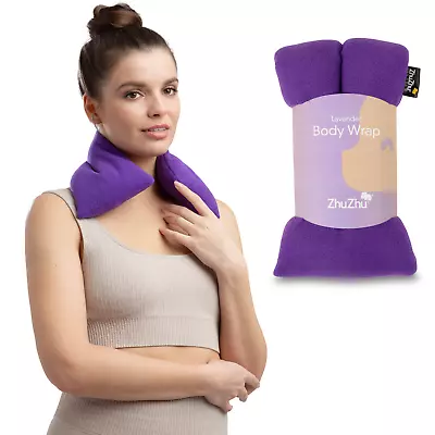 Zhu-Zhu Purple Fleece - Lavender Body Wrap Microwave Wheat Bag Heat Pack Warmer • £10.95