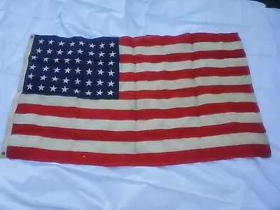 48 Star American Flag 32  X 55  Vintage Cloth READ  • $43