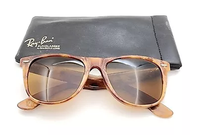 Vintage B&L Ray Ban Bausch & Lomb B15 Brown Wayfarer II Blond Frost W/Case • $249.99
