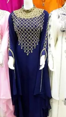 Dubai Kaftan Long Gown Moroccan Style Abaya Farasha Women Dress Maxi K285 • $65