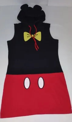 Wmns Medium Minnie Mouse Dress W HoodPadded Ears Disney Costume  Halloween • $10.97