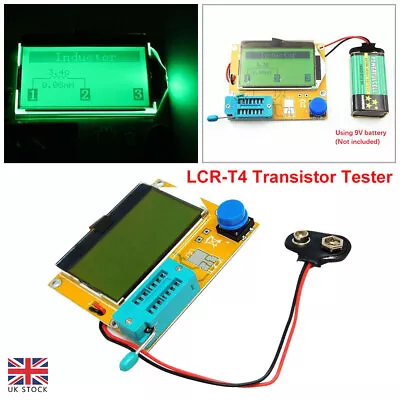 LCR-T4 Component Tester Transistor Diode Capacitance ESR Meter Inductance Tool • £10.88