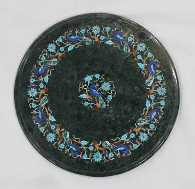 12  Green Marble Table Top Semi Precious Stone Inlay Handicraft  • $353.58