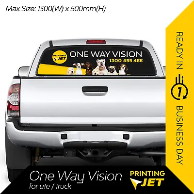 One Way Vision Sticker Car Window Printing (Vehicle: UTE / Truck Rear Window) • $45