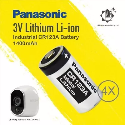 1 Set Panasonic CR123A Battery 4 Netgear Arlo 3 Security Camera Vms3230 3310 • $15.50