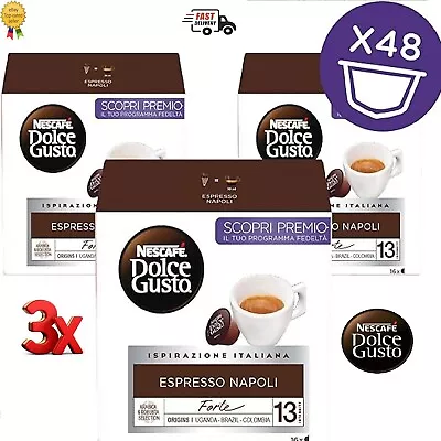 Nescafe Dolce Gusto Espresso Napoli Coffee Capsules 3 X Packs (48 Pods Total) • $29.95