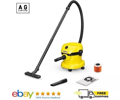 Wet & Dry Vacuum Cleaner Karcher WD 2 Plus 240V Hoover Corded Blower Bagless Bag • £71.99