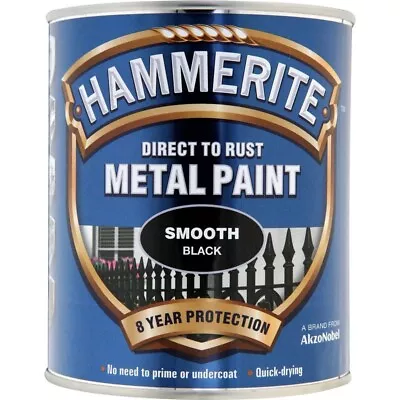 Hammerite Smooth Matt Hammered Direct To Rust Metal Paint All Colours All Sizes • £10.99