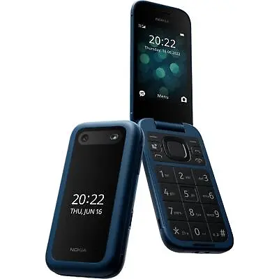 NEW Nokia 2660 Flip Mobile Phone 128MB 2.8  4G Unlocked Dual Sim Blue • $129.95