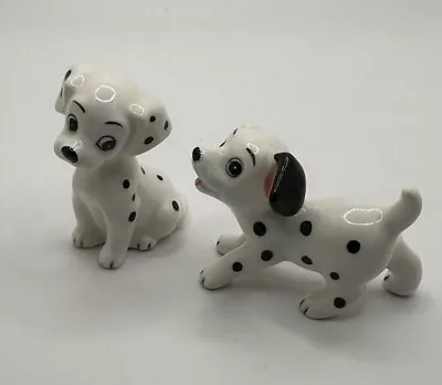 Disney 101 Dalmatian Ceramic Figurines Set Of 2 Adorable • £12.67