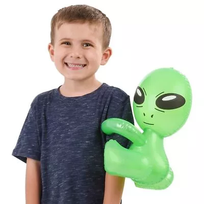 12  HUG-ME ALIEN INFLATABLE BLOW UP INFLATE - UFO Space Child Green Toy Inflate • $8.99