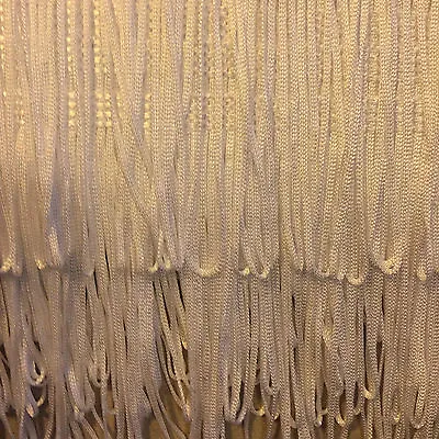 White Silky Looped Fringe-choose From 2.5cm- 30cm (1 - 12 ) Length Fringing • £2.75