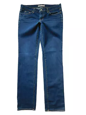 J BRAND Size 30 X 34L Cigarette Leg Womens Blue Jeans Ink Stretch Denim 914C012 • $39.99