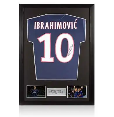 Framed Zlatan Ibrahimovic Signed PSG Shirt: Home 2020-21 Autograph Jersey • $2149.78