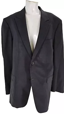 4427 Versace Collection Blazer Men's Black Wool City Two Button 54 • $39.99